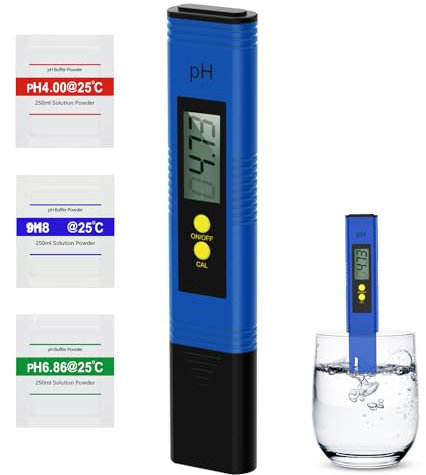 PH Messgerät Digital, PH-Genauigkeit Wasserqualität Teste 0-14 PH Messbereich, PH Wasser Tester Aquarium mit Auto-Kalibrierung Digital, Hohe Genauigkeit PH Tester für Aquarium Trinkwasser Pool Labor