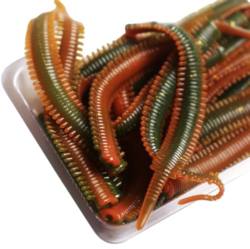 AMZfishing® NEU Messeneuheit 2025 | künstlicher Seeringelwurm | Plattfisch Köder | Seeringelwurm Fake | Meeresangeln Köder | Wattwurm | Borstenwurm Köder | Flunder Köder Scholle
