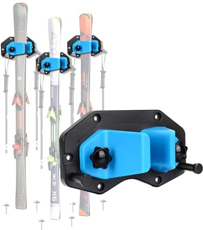 BOOSTEADY Skihalter Wand Ski Halterung Wandhalterung für 1 Paar Ski für Garage und Wandmontag, 1 oder 2 Stück