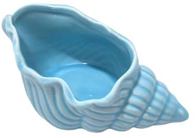 Oriental riverkit Sea Shell Keramik Schmuck Dekoschale (Blau) | 14 x 7,5 x 5,5 cm, Keramik Schmuckteller, Schmucktablett für Hochzeitsdekor, Wohndekorationen und Schmuckaufbewahrung