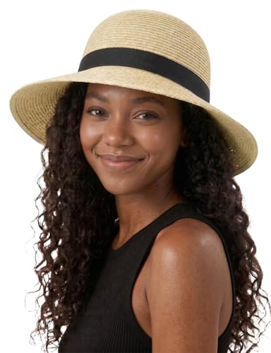 Zylioo Sonnenhut Damen XL/XXL Strohhut UV Schutz Hut Großen Kopf Sommerhut | Female UPF50+ Strandhut Strandmütze mit Breiter Krempe Urlaub Reisen Garten