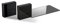 Meliconi 480521 Ghost Cubes Shelf Black Stapelbare Kabelkanal mit Regalen aus Glas schwarz