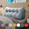 VERCART Keilkissen Bett Großes Rückenkissen Bett Kopfteil Bequemes Lesekissen für Bett und Sofa 2 in 1 Rückenlehne und Kopfkissen Couchkissen Langes XXL Lendenkissen Leinen 120cm Grau