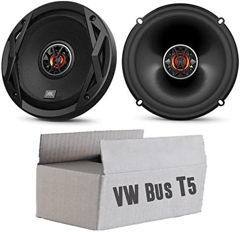 Lautsprecher Boxen Einbauset passend mit JBL Club 6522 | 2-Wege | 16,5cm Koax Auto Einbauzubehör kompatibel mit VW Bus T5 Front