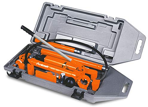 Unicraft Karosserie Richtsatz (Presskraft 10 t, Zylinderhub 130 mm, Kunststoffkoffer mit Rollen), 6201205