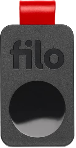 Filo Tag - Localizzatore Bluetooth per Chiavi - Batteria Sostituibile - per iOS e Android - Nero, 1 pezzo
