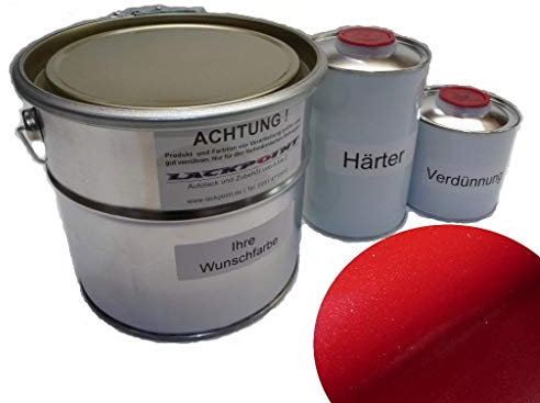 Lackpoint 1,75 Liter Set 2K Autolack Mystic Red 2 Metallic Kein Klarlack Trendlack Tuning