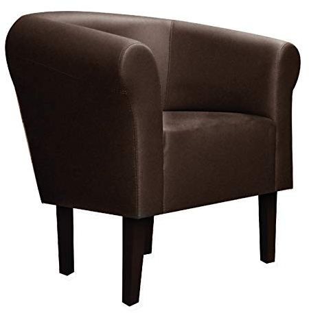 FORTISLINE Clubsessel Loungesessel Cocktailsessel Monaco 2 Kunstleder W425_07 (Braun)