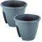 Jardinera Barandilla Balcón, Set 2 Unidades, 29 cm, 7,5 litros, Maceta Colgar (Antracita)