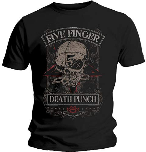 Five Finger Death Punch Herren Wicked T-Shirt Not Applicable, Schwarz (Black Black), Medium
