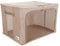 Periea ‘Beau’ Folding Collapsible Stackable Fabric Home Storage Boxes with Steel Frames (Camel, Large)