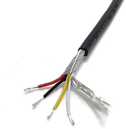 caihv-Wire Soft 2M UL2547 28AWG 2 Core 3 Core 4 Cores PVC Shielded Signal Wire, Black Headphone Cable Cord Signal Audio Shielding Cable Permanently colored (Specification : 28AWG 2core)