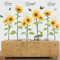 Runtoo Wandtattoo Sonnenblume Wandsticker Blumen Schmetterling Wandaufkleber Kinderzimmer Babyzimmer Wohnzimmer Schlafzimmer Wanddeko