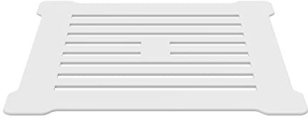 nuie STW004S Modern Bathroom Slimline Shower Tray Waste & Grill Top, 115mm, White/White