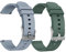 woednx Cinturino di ricambio da 20 mm per Smart Watch, sgancio rapido in morbido silicone delicato sulla pelle, cinturino per smartwatch(Grigio + verde)