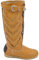 Malu Shoes Stivali donna estivi indianini giallo senape forati freschi con frange e borchiette fondo in gomma e paglia moda ibiza (39 EU)
