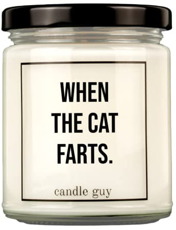 candle guy Duftkerze | When the cat farts. | Handgemacht aus 100% Sojawachs | 70 Stunden Brenndauer