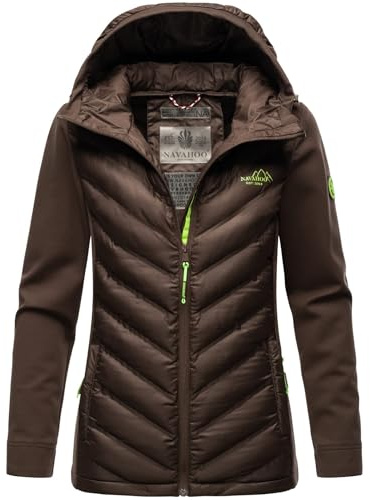 Navahoo Damen Fleece Hybrid Jacke Wanderjacke Kapuzenjacke B852