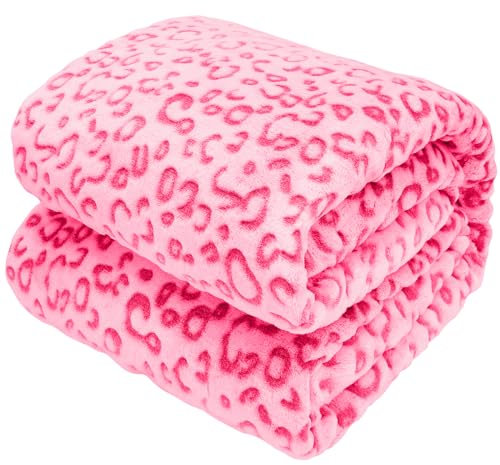 SEEGU Warme Decke, rosa, weiche Fleece-Decken, Überwurfdecken für Bett