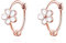 Reffeer 925 Sterling Silber Gänseblümchen-Creolen für Damen, kleine Huggie-Ohrringe, Blumen-Ohrringe, Creolen (C-Rose Gold Plated)