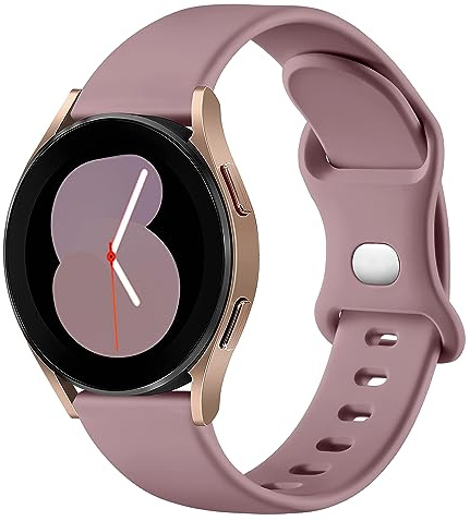 Mastten Silikon Armband kompatibel mit Samsung Galaxy Watch 4 5 6 7 Active 2 40mm 44mm, 20mm Sport Band Doppelloch-Schnalle Armbänder für Galaxy Watch FE/4 6 Classic/5 Pro