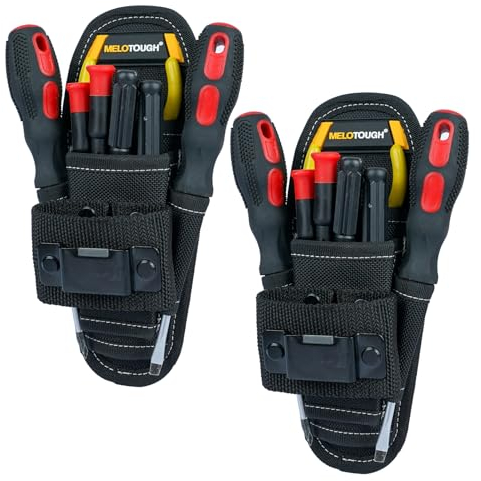 Small Tool Pouch with Belt Clip,Small Tool Holder Pouch, Min Work Organizer Tool Holster and Knife Holder (2 Pack)