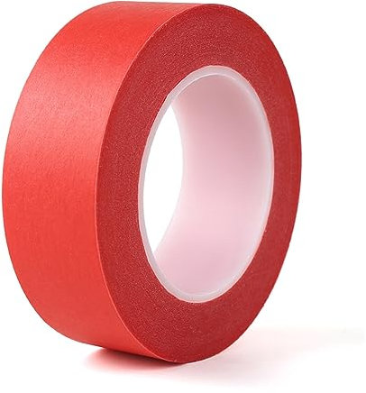 DAVBIR Rotes, hitzebeständiges 300 °C-Abdeckband, Falten, Hochtemperaturschutz, Kfz-Sprühfarbe, Backfarbe, Klebeband, 33 m Perfection (Size : 33M, Color : 50mm)
