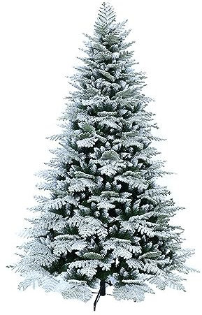 YEKIM 7ft künstliche Beflockung Weihnachtsbaum gemischt Spray weiß Schnee automatische Weihnachtsbaum Einkaufszentrum Fensterdekoration