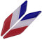 2pcs Auto Aufkleberfrench Flaggenauto Aufkleber Metal Frankreich National Flagge Emblem -Aufkleber Autozubehör