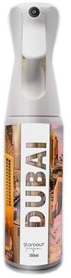 GLAMOUR PARFUM - Ambientador de Hogar Dubai- 300 ml - Pulverizador con Aroma Dulce - Ambientador Textil en Spray - para Pulverizar en la Cama o en Cortinas - Reutilizable
