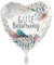 Herz Folienballon * GUTE BESSERUNG * als Deko und Geschenk zur Genesung | Größe: 43cm | Luftballon Ballon Mitbringsel