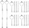 BetterJonny 6 Sets Cake Stand Fittings, 3 Tier Cake Plate Stand Handle, Silver Zinc Alloy, Ideal for Wedding and Party