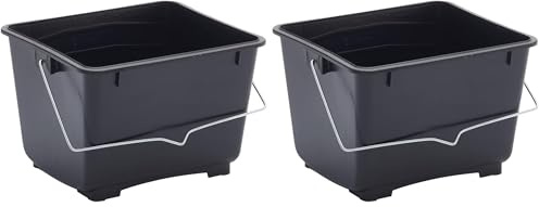 ProDec 2.5 litre (0.5 gallon) Plastic Mini Paint Scuttle Bucket 100% Recycled Plastic With Metal Carry Handle for All Types of Paint and Paste Suitable For 4 Mini Paint Rollers (Pack of 2)