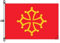 Stormflag Drapeau Languedoc Drapeau extérieur 150x225cm Drapeau Midi-Pyrénées - Occitanie 150cmx225cm polyester 110g/m2 avec trois crochets