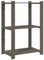 vidaXL Lagerregal, Regal mit 3 Böden, Multifunktional Holzregal für Küche Bad Büro, Schwerlastregal Kellerregal Werkstattregal, Grau Massivholz Kiefer
