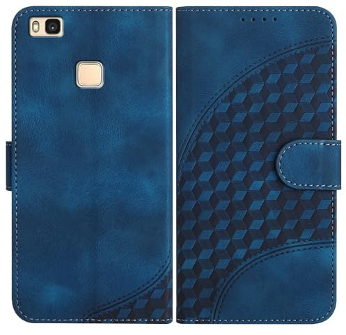 JayModCase Cover per Huawei P9 Lite,Flip Custodia in Pelle PU con Kickstand Porta Carte Magnetica Chiusa Custodia per Huawei P9 Lite (Blu)