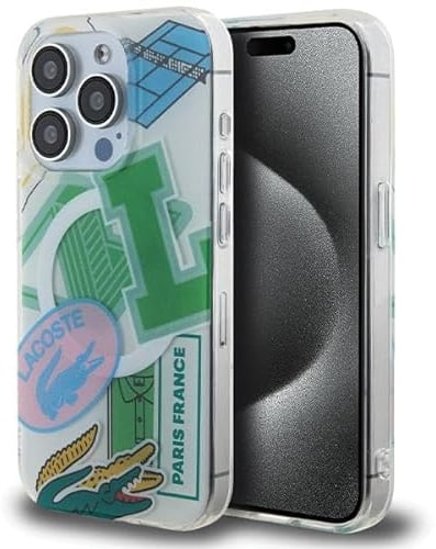 Lacoste LCHMP15LUPAN Hülle für iPhone 15 Pro 6.1 Grün hardcase Double Layer Patch