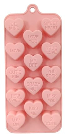 PTaizjjz Heart Silicone Chocolate Mold,14-Cavity Valentine Heart Shape Jelly Candy Gummy Molds DIY Wax Melt Moulds for Valentine's Day Cake Decoration