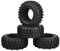 KINGCOO RC Auto Reifen, 4PCS RC Crawler Reifen Gummi 1.9 Zoll Felgen Radreifen für 1:10 RC Rock Crawler Auto Teile für Axial SCX10 D90 TF2 TRX4 Tamiya Gen8 (96MM)