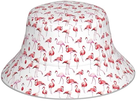 MQGMZ Ocean Fish Schildkröte, Quallen-Druck, Fischerhut, reflektierender Hut, Reise-Sonnenkappe, leicht, Outdoor-Hut für Damen und Herren, Flamingo-Gemälde, Einheitsgr��e