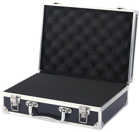 Alu Transportkoffer,Aluminium Koffer Werkzeugkoffer Werkzeug Alukoffer Mit Schaumstoff, Abschließbarer Aufbewahrungskoffer Mit Weicher Schaumstoffeinlage