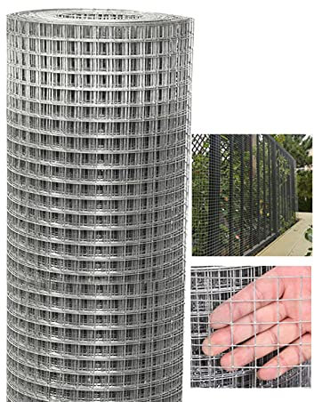 Generisch Wire Mesh with 13 mm Square Opening Silver Size Wire Mesh for Garden Fence Deck and Balcony Protective Nets for Outdoor Decoration