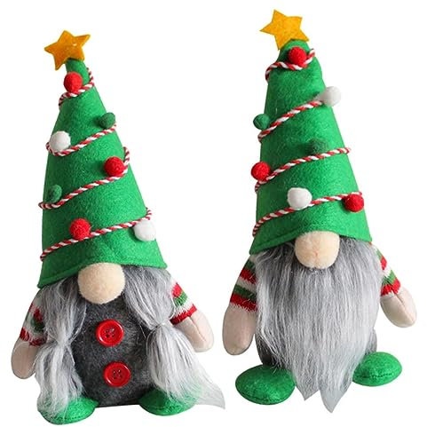 IMIKEYA 2St Weihnachtsmann ohne Gesicht ausgestopfter Gnom Weihnachtszwerge Spielzeug für Kinder kinderspielzeug Dekor Party-Wichtel-Puppe schmückt Mittelstücke für Tische Stoff
