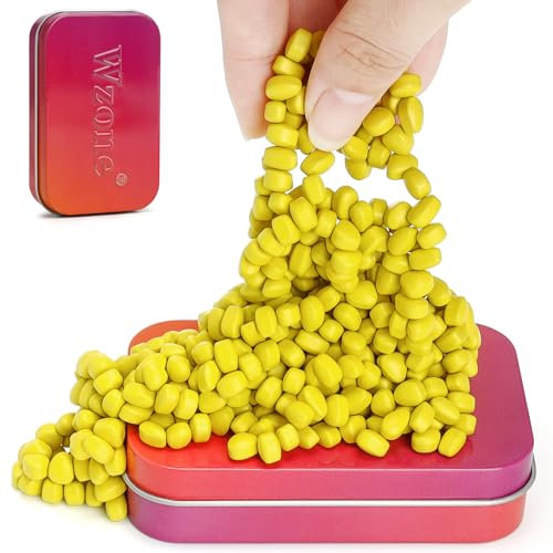 Wozne 300g Gelb Magnetsteine Stresskiller Magnete, Crack Magnete Kleine Magnetic Stones Fidget Adhs Spielzeug, Anti Stress Zeitvertreib Geschenkidee ASMR Büro Gadget