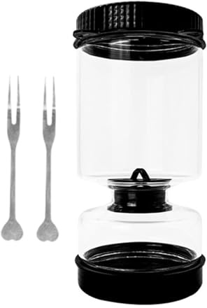 Mlllokfki Leakproof Glass Container, Hourglass Pickle Jar, Pickle Organizer Jar, Strainer Jar Container, Kitchen Pickle Organizer, Airtight Pickling Storage for Refrigerator, Cabinet, Kitchen