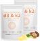 2 Packs Vitamin D3 & Vitamin K2 (MK-7) Softgels 240 High Strength VIT D3 K2 Supplement with Coconut Oil Supports Immune System and Bone Health - 8 Months Supply, Easy to Swallow