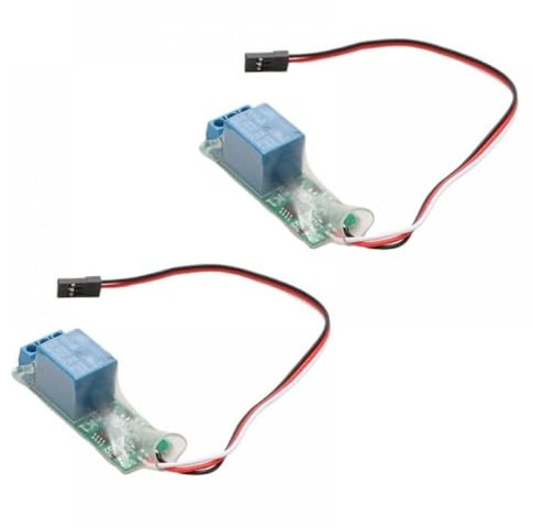 Commutateur de relais universel RC PWM, 2 pièces, Compatible avec bricolage, modèle d'avion, commande de lumière de Navigation, interrupteurs marche/arrêt K1