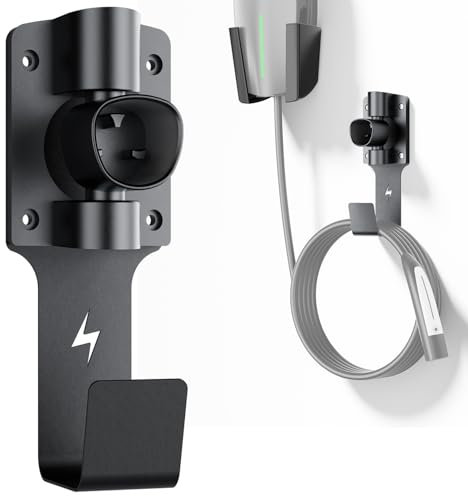 FOCSPROD Charging Cable Holder Compatible with Tesla Model 3/Y/X/S Charger Cable Organizer Car Accessories Wall Connector with Chassis Bracket