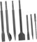 Gadpiparty 1 Ensemble Ensemble de choix électrique Chisel Tableau de bois de foret Bit d'impact à Visser les têtes de perceuse bits plats en bois 40 acier chromé Grey