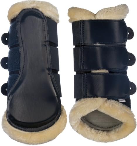 HKM Shiny Fur Protection Boot Deep Blue L